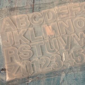 Alphabet and Number Silicone Mold with Holes for Epoxy Resin Casting Crafts Gift